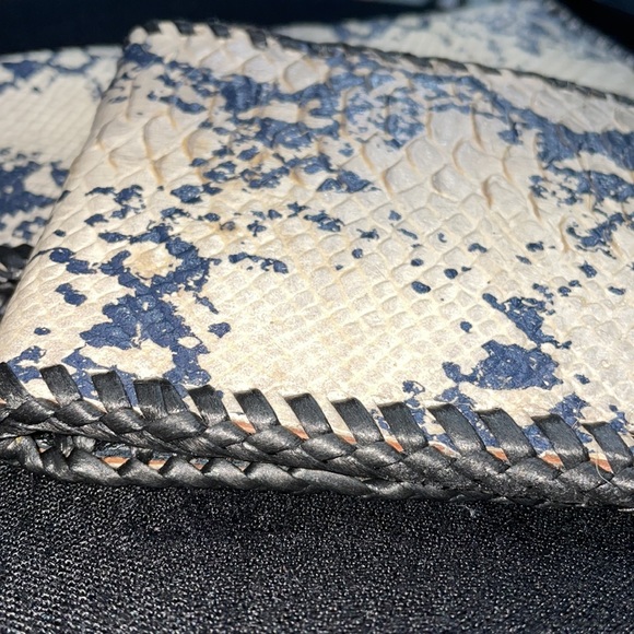 Two piece Leather snake skin wallet -unisex - Picture 3 of 12